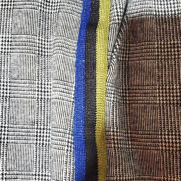 Maeve- Womens Black/White Plaid Tweed Trouser Pants Capri Academia Sz.Large - Picture 5 of 11